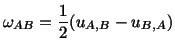 $\displaystyle \omega_{AB} = \frac{1}{2}(u_{A,B} - u_{B,A})$