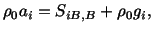 $\displaystyle \rho_0a_i = S_{iB,B} + \rho_0g_i,$