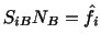 $\displaystyle S_{iB}N_B = \hat f_i$