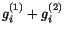 $ g^{(1)}_i + g^{(2)}_i$