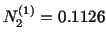 $\displaystyle N^{(1)}_2 = 0.1126$